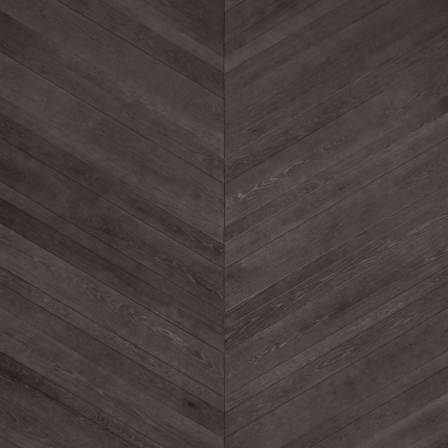 Maxi Chevron in Oak: brushed, stained, varnished.