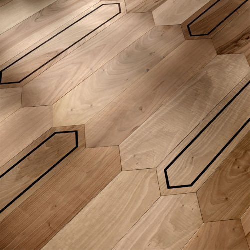 Matita modular geometric wood floor - Installation 111
