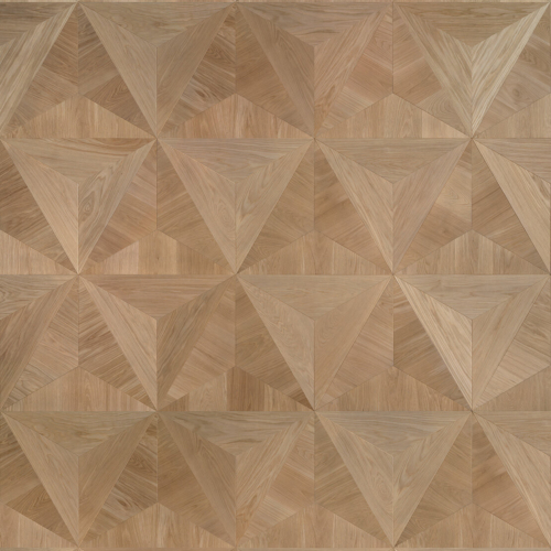 Twist modular geometric wood floor. Design Panels.