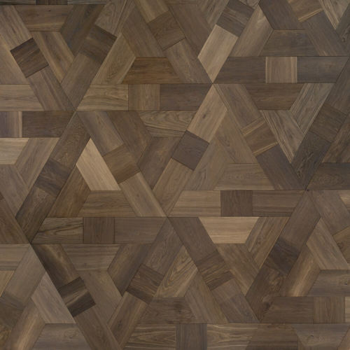 Frato modular geometric wood floor. Design Panels.