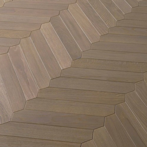Jazz herringbone in Oak: brushed, stained, varnished.
