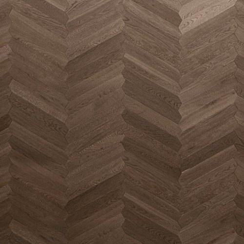 Jazz herringbone in Oak: brushed, stained, varnished.